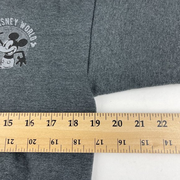 Disney Parks Hanes Jacket Womens Medium Gray Full Zip Hooded Mickey Mouse - Picture 7 of 9